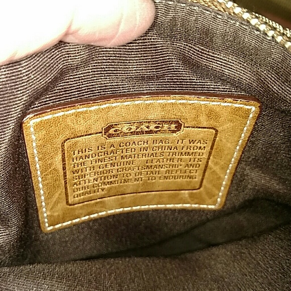 Coach Tan Jacard and Leather Messenger Bag - Picture 3 of 7